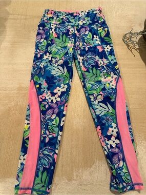 Lilly Pulitzer Weekender High Rise Midi Leggings Social Sunset Borealis